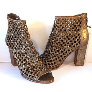 Donald J. Pliner Metallic 4 Inch Heeled Boots